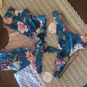 Anthropologie PQ Floral Bikini Bottoms